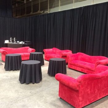 jazz sofa red velvet suede lounge upholstery rental