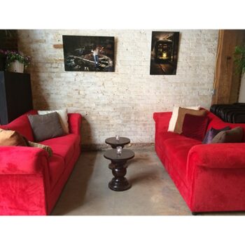 jazz sofa red velvet suede lounge upholstery rental