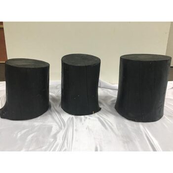 tree stump natural spray paint black wood occasional table rental