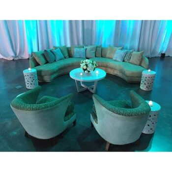 cloud stool cylinder round table occasional rental