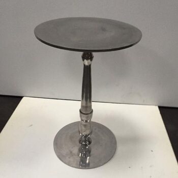 metropolitan table metal silver occasional rental