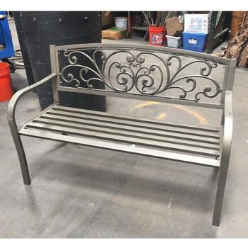 scroll park bench iron floral bench