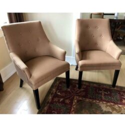 button back arm chair wood leg chair lounge rental