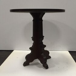 silhouette table brown wood occasional rental