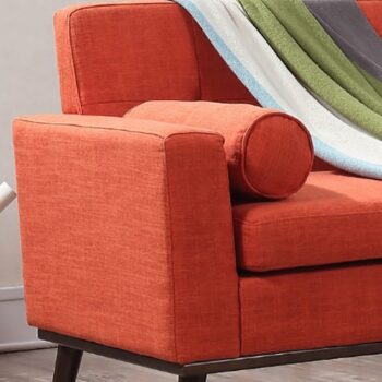 sophia mid century orange sectional lounge upholstery rental