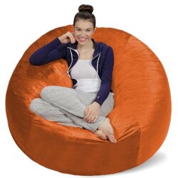 bean bag chair orange super size large nylon lounge chair rental