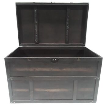 wood steamer trunk cedar walnut metal table trunk rental