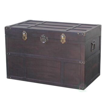 wood steamer trunk cedar walnut metal table trunk rental