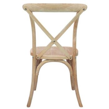 x back dining chair antique rustic weathered white painted wood chair rental