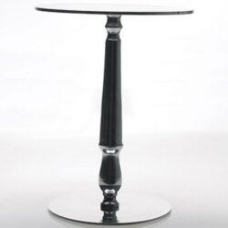 metropolitan table metal silver occasional rental