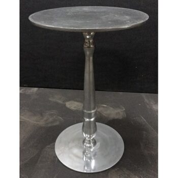 metropolitan table metal silver occasional rental