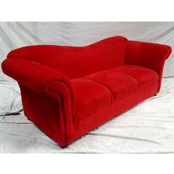 jazz sofa red velvet suede lounge upholstery rental