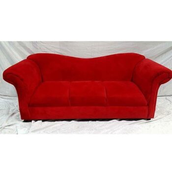 jazz sofa red velvet suede lounge upholstery rental