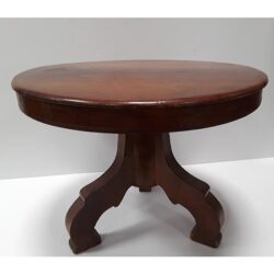round empire rosewood brown wood table occasional rental