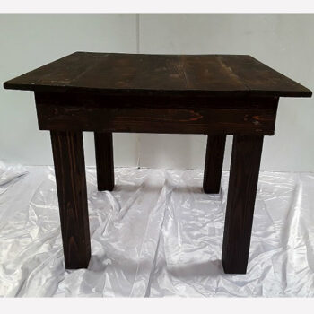 square farm table wood dining rental