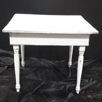 square farm table white wood dining rental