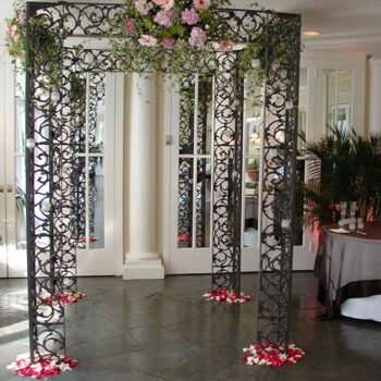 french quarter cast iron structure pergola arch rental