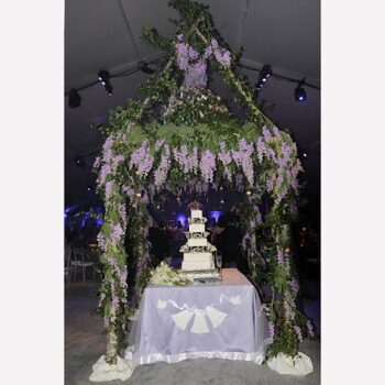 peaked alder structure chuppah pergola rental