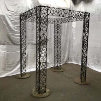 french quarter cast iron structure pergola arch rental