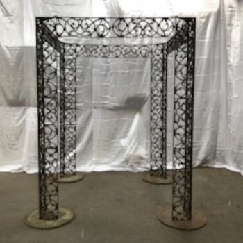 french quarter cast iron structure pergola arch rental