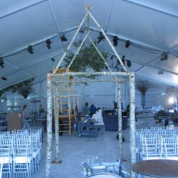 peaked alder structure chuppah pergola rental