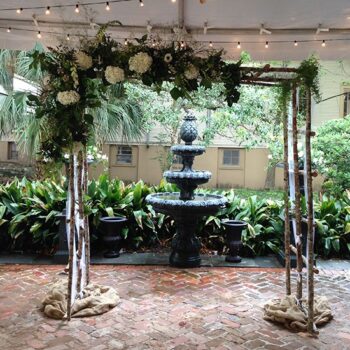 birch arch wood natural chuppah pergola arch structure rental