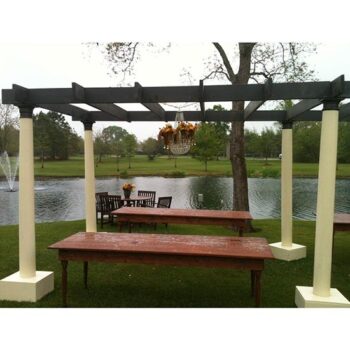 pergola wood arch brown structures rental