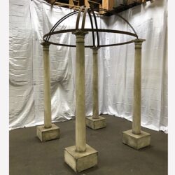 strap iron dome canopy plaster column structure pergola chuppah rental