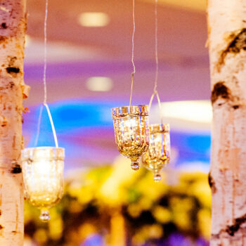 hanging votive mercury cup glass clear votive rental