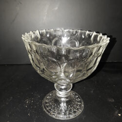 heirloom vintage collection glass clear footed vase candle holder votive