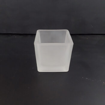 frosted glass votive holder candle lighting rental