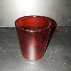 red votive glass candle holder rental