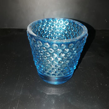 heirloom votive holder aqua glass rental