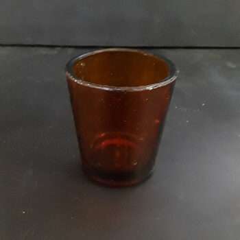 red votive glass candle holder rental