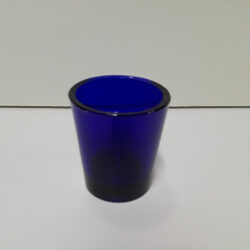 blue glass clear votive holder lighting candle holder rental