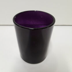 clear purple glass votive holder lighting candle holder rental