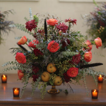 amber glass votive cylinder candle rental