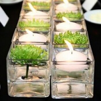 square glass votive holder glass rental