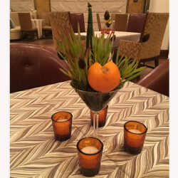 amber glass votive holder lighting candle holder clear rental