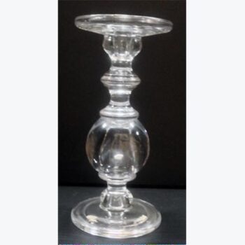 caprice caprise glass clear ornate candlestick rental