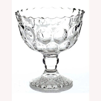 heirloom vintage collection glass clear footed vase candle holder votive