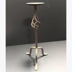 twisted candlestick iron brass foot flat top candlestick rental