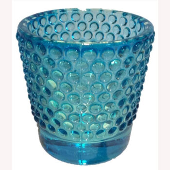 heirloom votive holder aqua glass rental