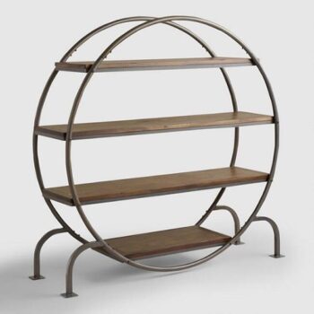 bar shelf wood metal shelving unit rental