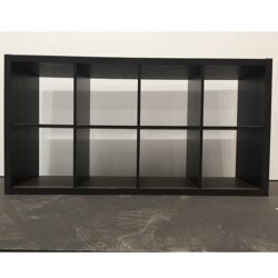 ebony wood cube black bookcase