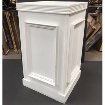 white wood griffin bar end table