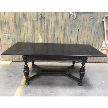 french tudor dining table ebony wood dark marie laveau