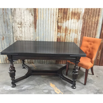 french tudor dining table ebony wood dark marie laveau