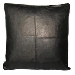leather throw pillow black sewed lining square pillow rental