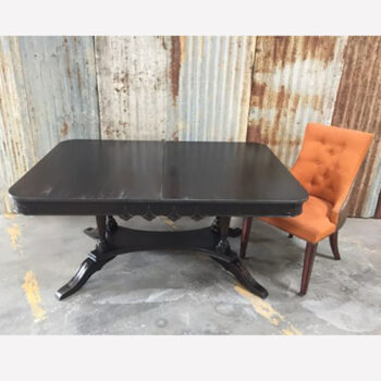 duncan phyfe dining table ebony antique wood rent rental